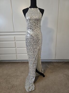 open lace back dress Miss ord Women's Formal Rhinestone Sheer Cutout Sequin Prom Dress, Button  Back Mermaid Sleeveless Evening Maxi Gown Black : Clothing, Shoes & Jewelry
